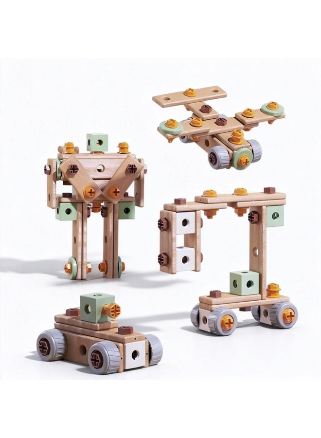 158 Pcs STEM Construction Tool Kit for Kids - Power Drill Toy Set with Portable Case - Role Play Engineering Toys for Toddlers Age 3, 4, 5, 6+ - Image 5